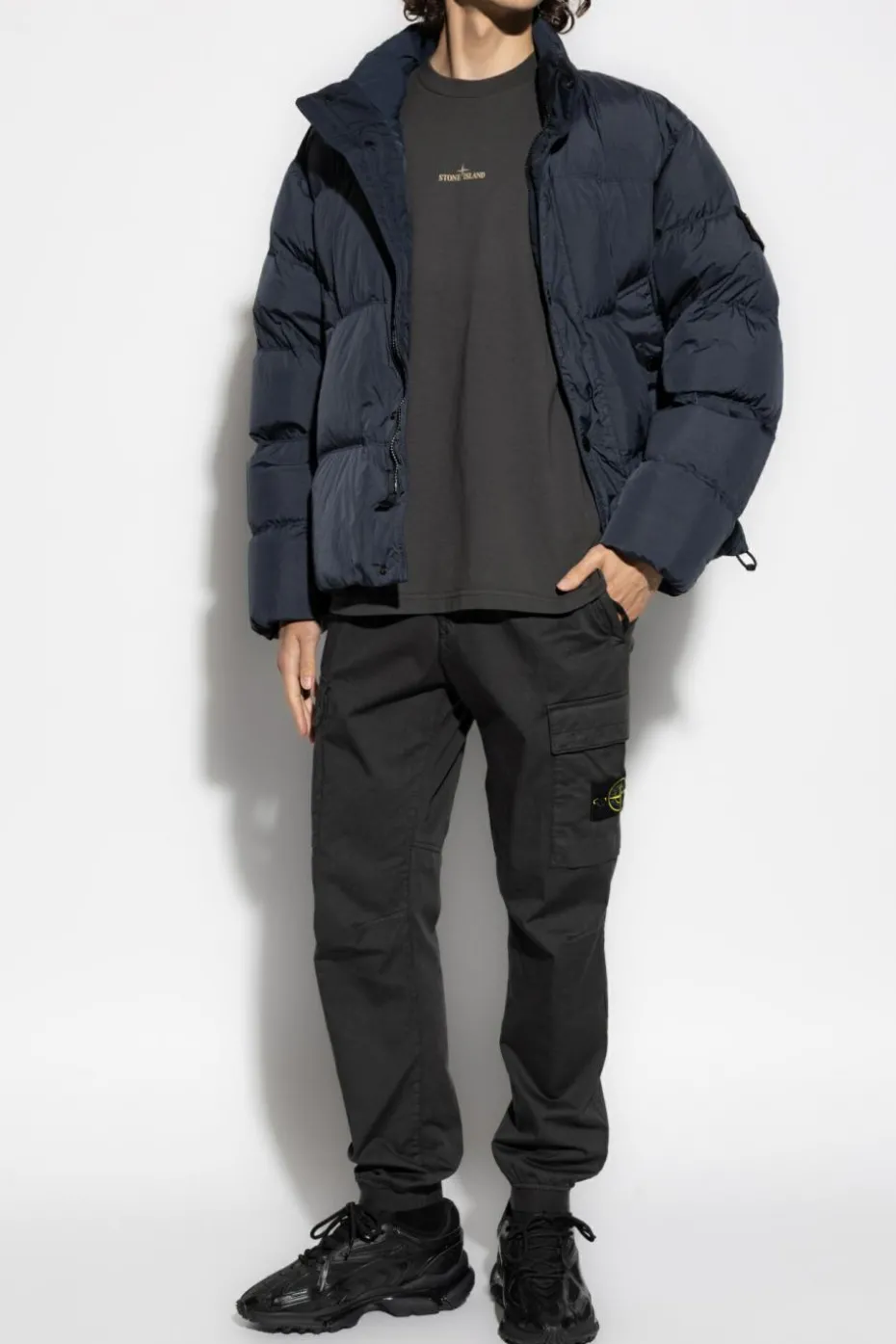 Stone Island GREY Pants with logo