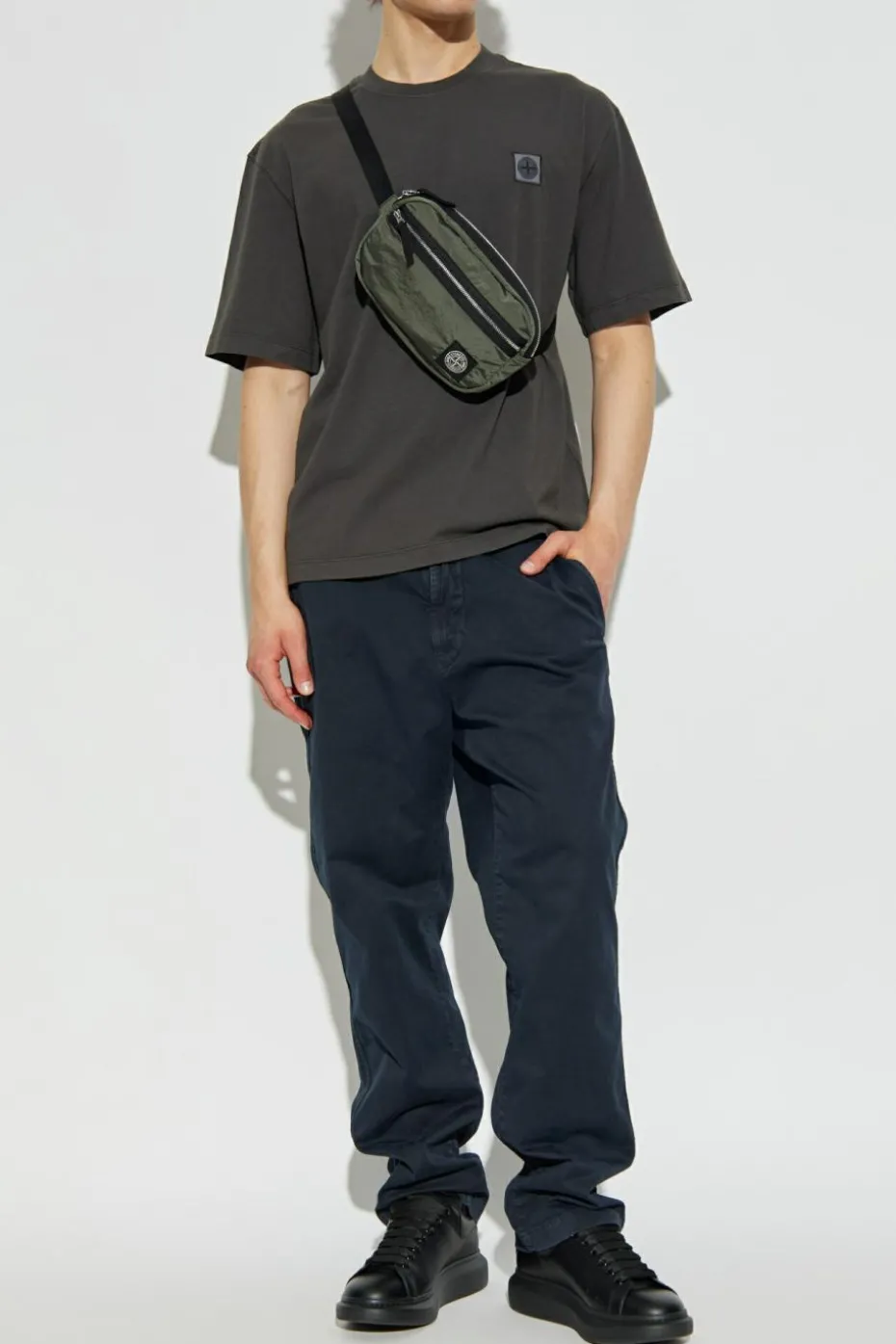 Stone Island GREY T-shirt with logo