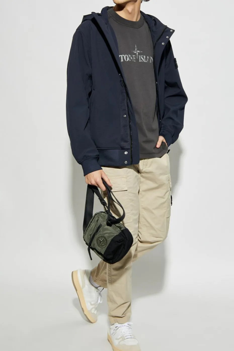 Stone Island GREY T-shirt with logo
