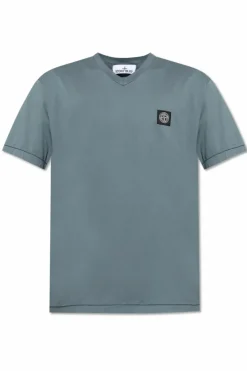 Stone Island GREY V-neck T-shirt