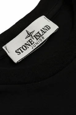 Stone Island Junior BLACK T-shirt with logo