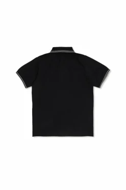 Stone Island Junior BLACK Polo with logo
