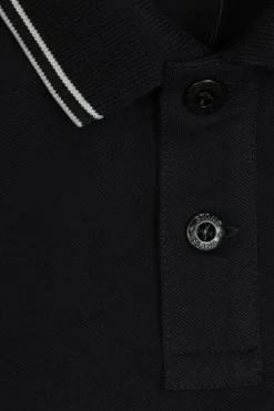 Stone Island Junior BLACK Polo with logo