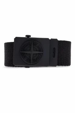 Stone Island Junior BLACK Belt with logo
