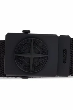 Stone Island Junior BLACK Belt with logo
