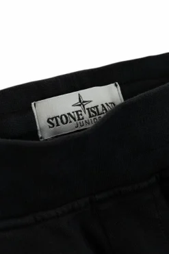 Stone Island Junior BLACK Pants with logo