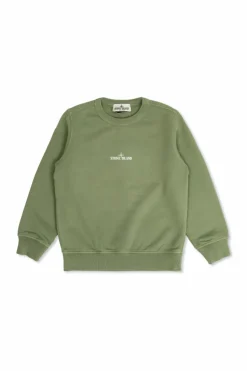 Stone Island Junior GREEN Sweatshirt with logo