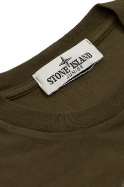 Stone Island Junior GREEN T-shirt with logo