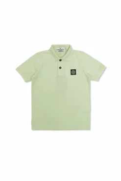 Stone Island Junior GREEN Polo with logo