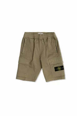 Stone Island Junior GREEN Cargo style shorts