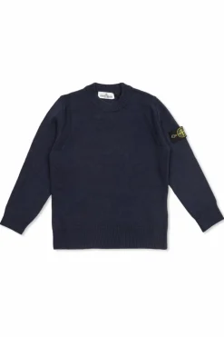 Stone Island Junior NAVY BLUE Sweater with logo