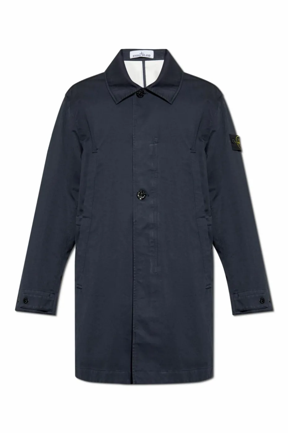 Stone Island NAVY BLUE Coat with logo