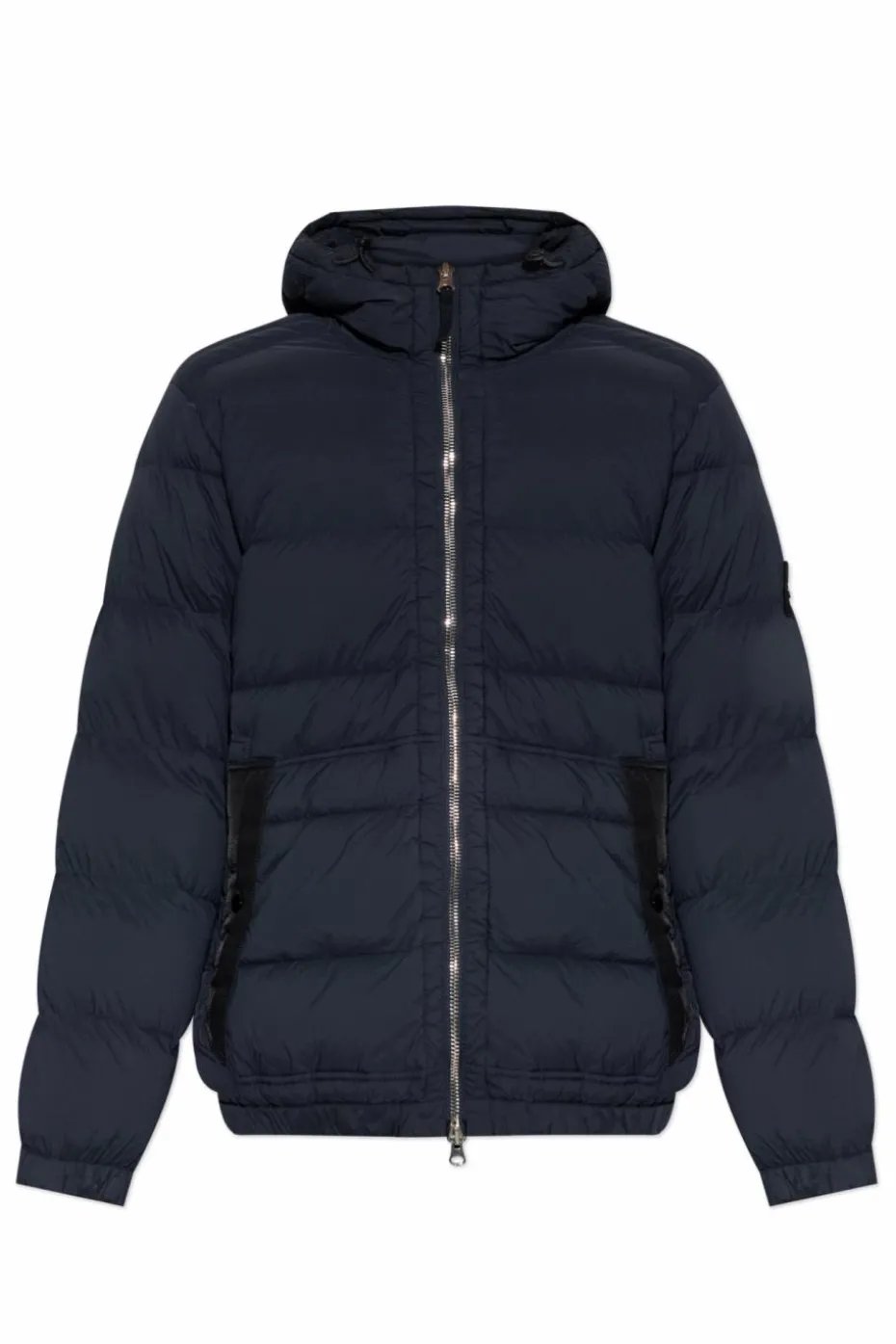 Stone Island NAVY BLUE Down jacket with logo