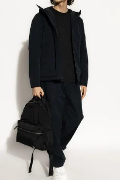 Stone Island NAVY BLUE Insulated jacket "Micro Twill"