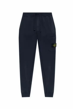 Stone Island NAVY BLUE Sweatpants with logo