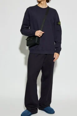Stone Island NAVY BLUE Sweatshirt with logo