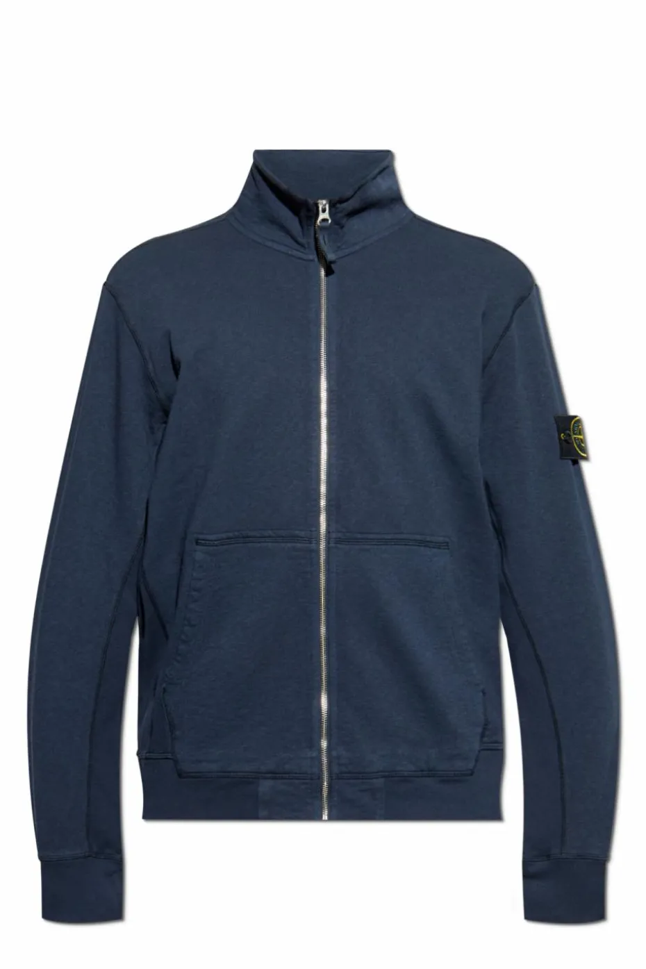 Stone Island NAVY BLUE Sweatshirt with stand-up collar