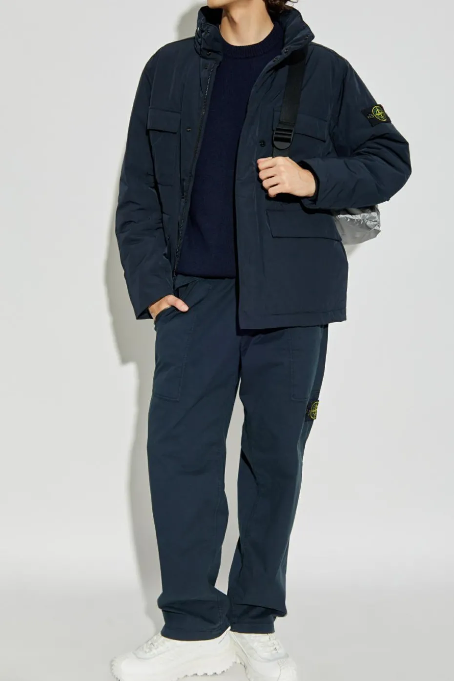 Stone Island NAVY BLUE Sweater with logo