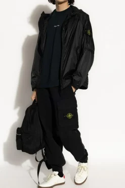Stone Island NAVY BLUE T-shirt with logo