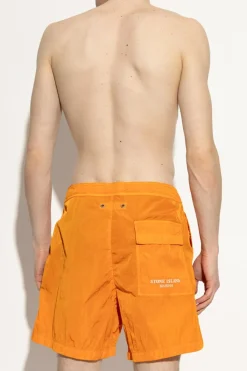 Stone Island ORANGE Swim trunks 'Marina'