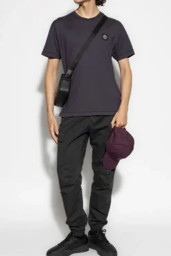 Stone Island PURPLE T-shirt with logo