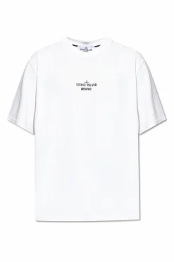 Stone Island WHITE T-shirt with logo