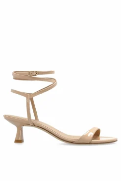 Stuart Weitzman beige Patent leather high-heeled sandals ‘Nudist’