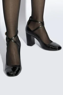 Stuart Weitzman BLACK Heeled Shoes Eden Strap
