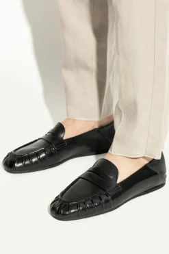 Stuart Weitzman BLACK Leather shoes type loafers