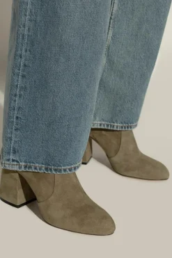 Stuart Weitzman GREEN Heeled ankle boots `Yuliana`
