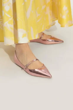 Stuart Weitzman PINK Patent ballerinas Emilia