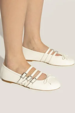 Stuart Weitzman WHITE Ballerinas `Celeste`
