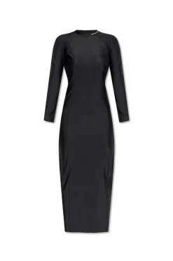 T by Alexander Wang BLACK Dress with logo