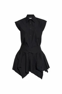 T by Alexander Wang BLACK Dress with asymmetrical hem