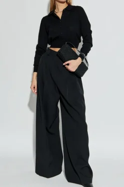 T by Alexander Wang BLACK Wool cardigan with logo