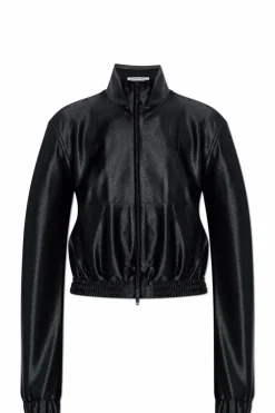 T by Alexander Wang BLACK Sweatshirt with a shimmering finish