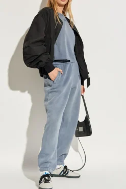 T by Alexander Wang BLUE T-shirt with printed logo