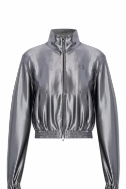 T by Alexander Wang SILVER Sweatshirt with a shimmering finish