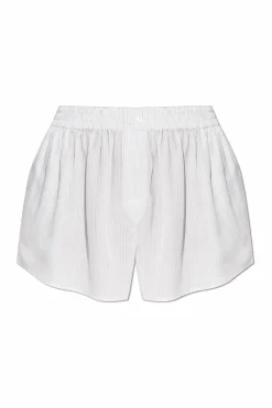 T by Alexander Wang WHITE Striped pattern shorts