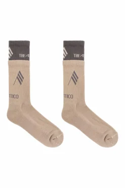 The Attico beige Socks with logo