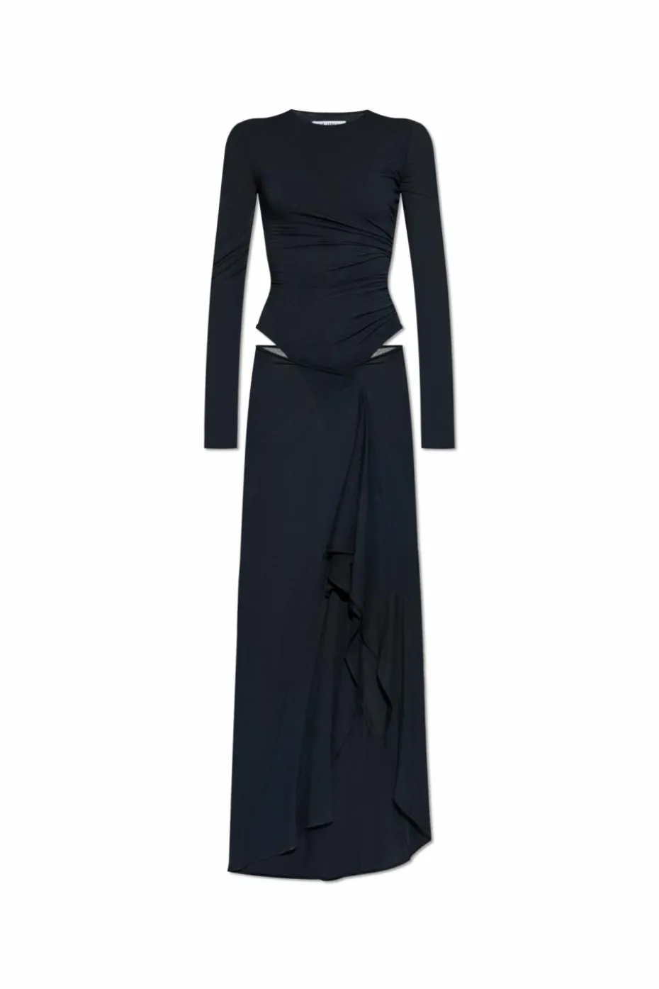 The Attico BLACK Draped dress