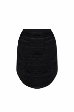 The Attico BLACK Fringe skirt