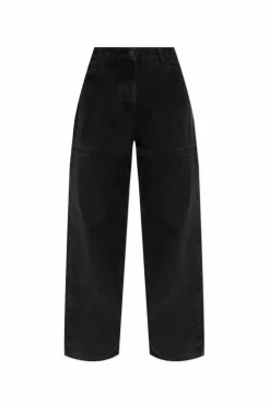 The Attico BLACK Jeans with a slit