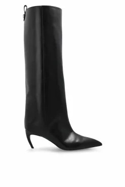 The Attico BLACK Leather boots "Lea"