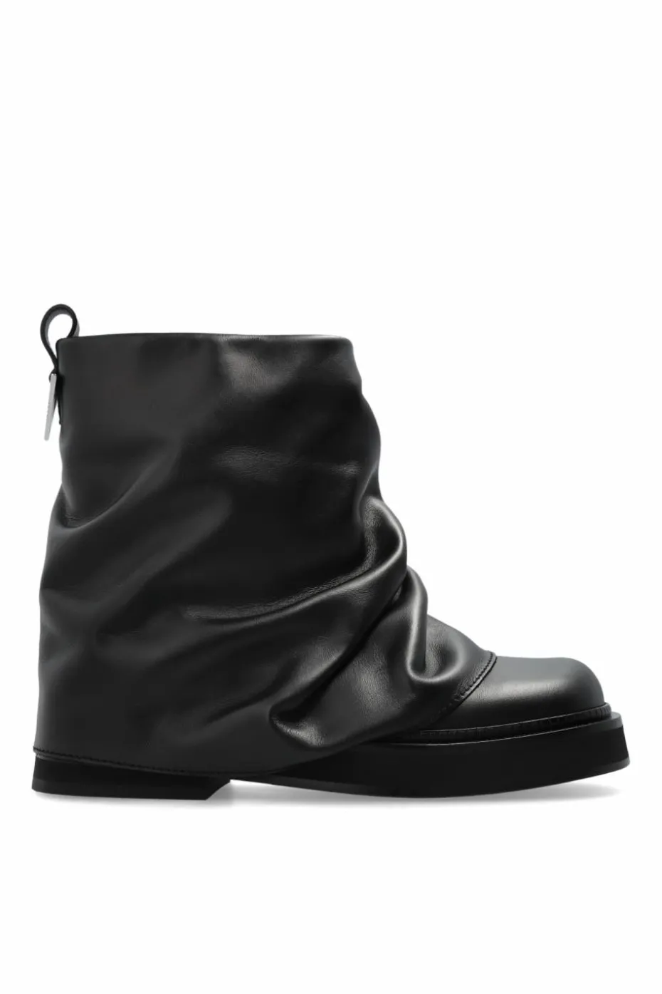 The Attico BLACK Leather ankle boots Mini Robin