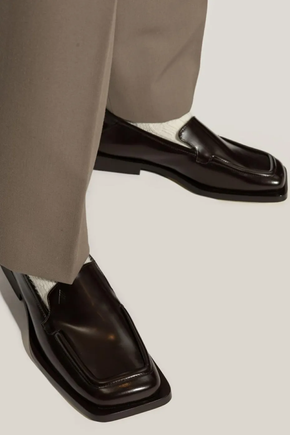 The Attico BLACK Leather boots Micol