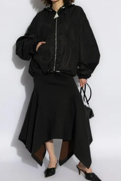 The Attico BLACK Skirt with logo
