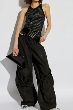 The Attico BLACK Wide-leg pants