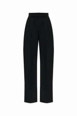 The Attico BLACK Wool trousers with pleats