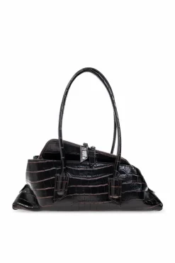 The Attico BROWN Handbag `La Passeggiata Small`
